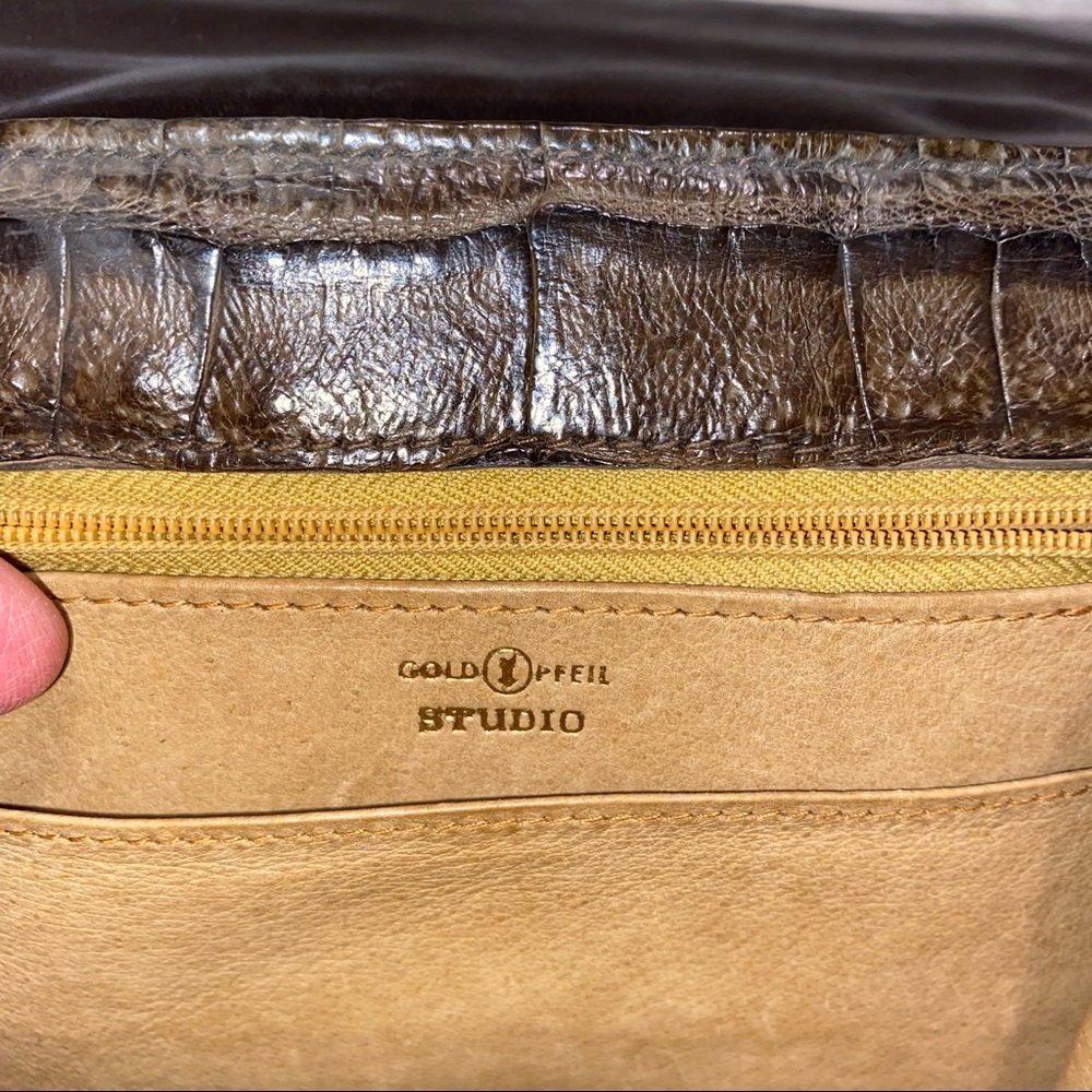 Vintage Gold Pfeil Studio Alligator bag - Picture 4 of 10